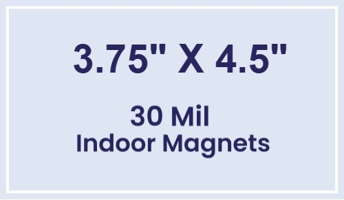 Magnet - 3.75x4.5 Square Corners - 30 Mil