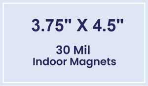 Magnet - 3.75x4.5 Square Corners - 30 Mil