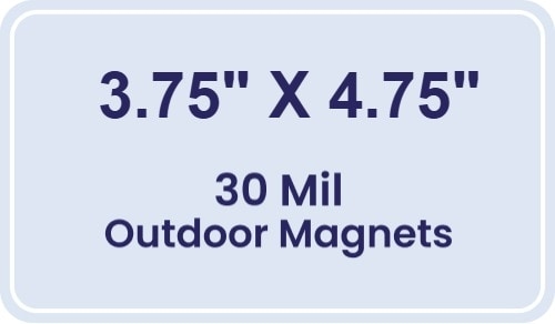 Magnet - 3.75x4.75 Round Corners - 30 Mil - Outdoor Safe