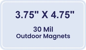 Magnet - 3.75x4.75 Round Corners - 30 Mil - Outdoor Safe