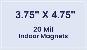 Magnet - 3.75x4.75 Square Corner - 20 mil