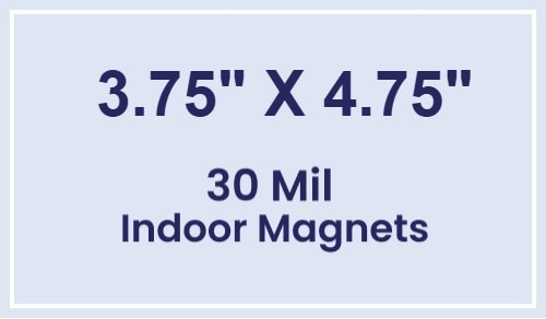 Magnet - 3.75x4.75 Square Corner - 30 Mil