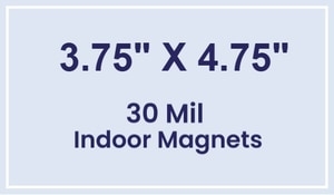 Magnet - 3.75x4.75 Square Corner - 30 Mil