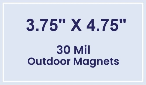 Magnet - 3.75x4.75 Square Corner - 30 Mil - Outdoor Safe