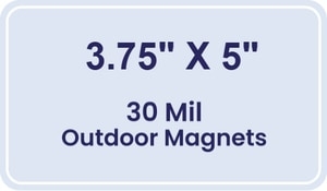 Magnet - 3.75x5 Round Corners - 30 Mil - Outdoor Safe