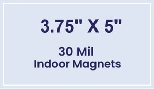 Magnet - 3.75x5 Square Corners - 30 Mil