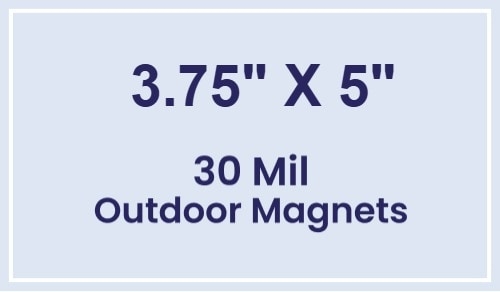 Magnet - 3.75x5 Square Corners - 30 Mil - Outdoor Safe
