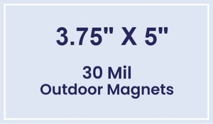 Magnet - 3.75x5 Square Corners - 30 Mil - Outdoor Safe