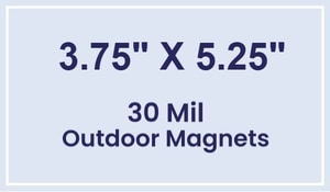 Magnet - 3.75x5.25 Square Corners - 30 Mil - Outdoor Safe