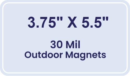 Magnet - 3.75x5.5 Round Corners - 30 Mil - Outdoor Safe