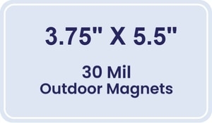Magnet - 3.75x5.5 Round Corners - 30 Mil - Outdoor Safe