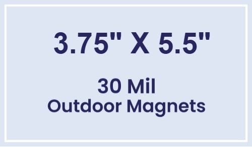 Magnet - 3.75x5.5 Square Corners - 30 Mil - Outdoor Safe
