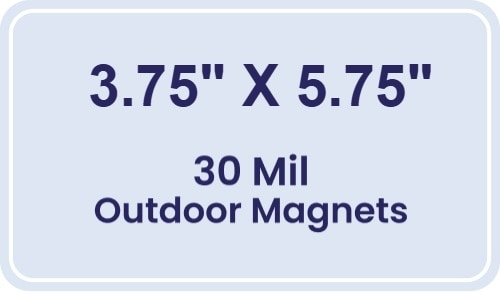 Magnet - 3.75x5.75 Round Corners - 30 Mil - Outdoor Safe