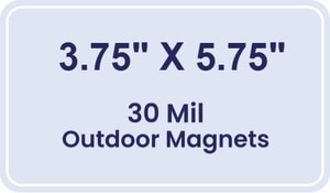 Magnet - 3.75x5.75 Round Corners - 30 Mil - Outdoor Safe
