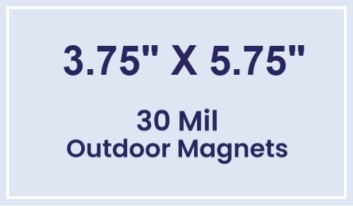 Magnet - 3.75x5.75 Square Corners - 30 Mil - Outdoor Safe