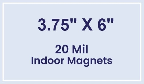 Magnet - 3.75x6 Square Corners - 20 mil