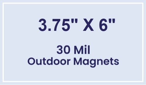 Magnet - 3.75x6 Square Corners - 30 Mil - Outdoor Safe