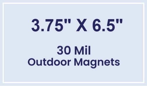 Magnet - 3.75x6.5 Square Corners - 30 Mil - Outdoor Safe