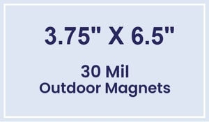 Magnet - 3.75x6.5 Square Corners - 30 Mil - Outdoor Safe