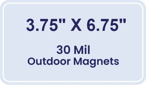 Magnet - 3.75x6.75 Round Corners - 30 Mil - Outdoor Safe