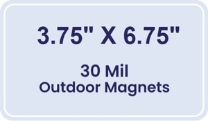 Magnet - 3.75x6.75 Round Corners - 30 Mil - Outdoor Safe