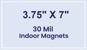 Magnet - 3.75x7 Square Corners - 30 Mil