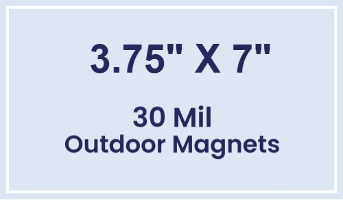 Magnet - 3.75x7 Square Corners - 30 Mil - Outdoor Safe