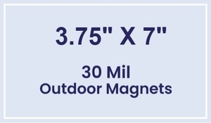 Magnet - 3.75x7 Square Corners - 30 Mil - Outdoor Safe