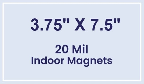 Magnet - 3.75x7.5 Square Corners - 20 mil
