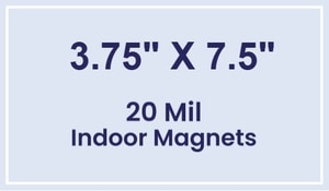 Magnet - 3.75x7.5 Square Corners - 20 mil