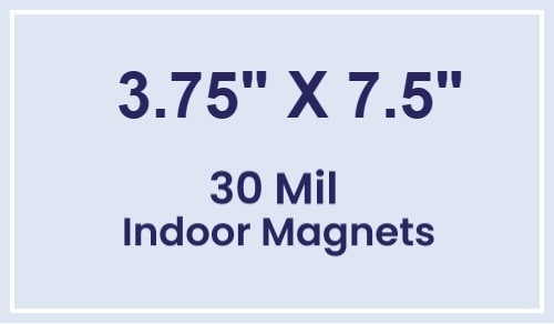 Magnet - 3.75x7.5 Square Corners - 30 Mil