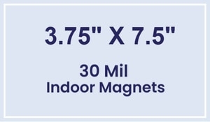 Magnet - 3.75x7.5 Square Corners - 30 Mil