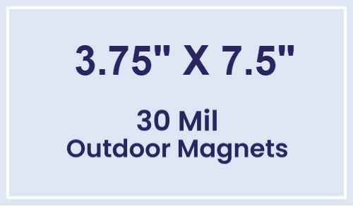 Magnet - 3.75x7.5 Square Corners - 30 Mil - Outdoor Safe