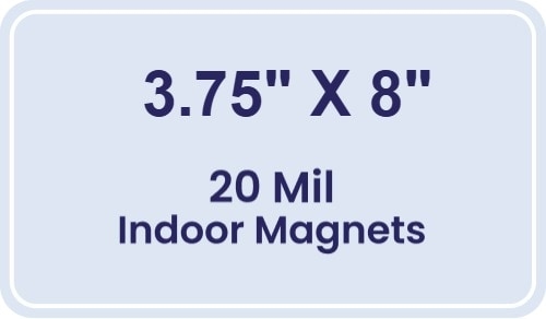 Magnet - 3.75x8 Round Corners - 20 mil