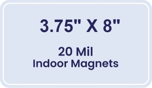 Magnet - 3.75x8 Round Corners - 20 mil