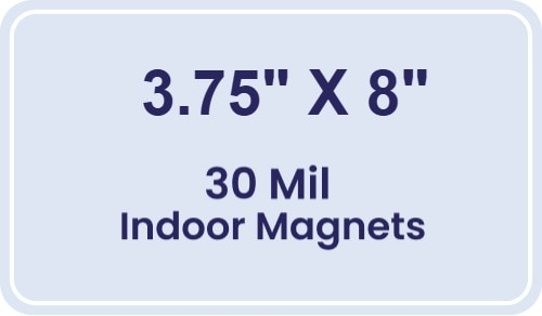 Magnet - 3.75x8 Round Corners - 30 Mil