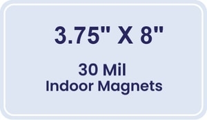 Magnet - 3.75x8 Round Corners - 30 Mil
