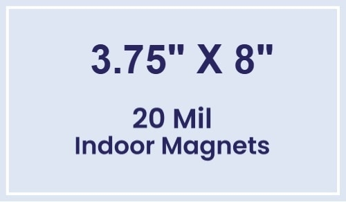 Magnet - 3.75x8 Square Corners - 20 mil