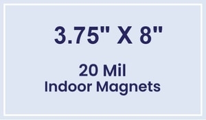 Magnet - 3.75x8 Square Corners - 20 mil