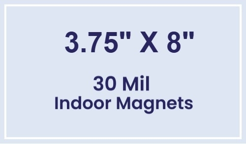 Magnet - 3.75x8 Square Corners - 30 Mil