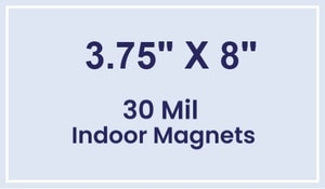 Magnet - 3.75x8 Square Corners - 30 Mil