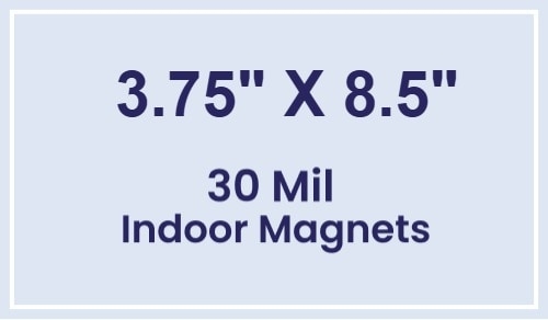 Magnet - 3.75x8.5 Square Corners - 30 Mil