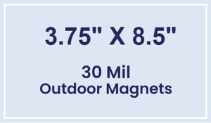 Magnet - 3.75x8.5 Square Corners - 30 Mil - Outdoor Safe