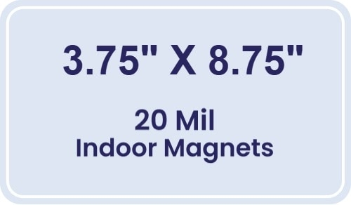 Magnet - 3.75x8.75 Round Corners - 20 mil
