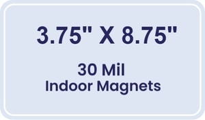 Magnet - 3.75x8.75 Round Corners - 30 Mil