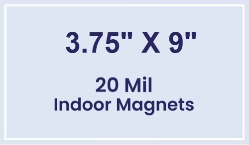 Magnet - 3.75x9 Square Corners - 20 mil