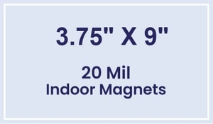 Magnet - 3.75x9 Square Corners - 20 mil