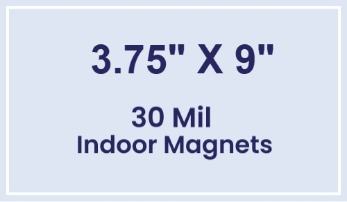 Magnet - 3.75x9 Square Corners - 30 Mil