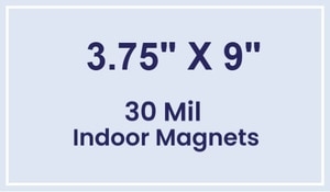 Magnet - 3.75x9 Square Corners - 30 Mil
