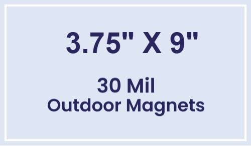 Magnet - 3.75x9 Square Corners - 30 Mil - Outdoor Safe